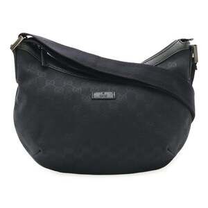 GUCCI Black Leather Shoulder Bag